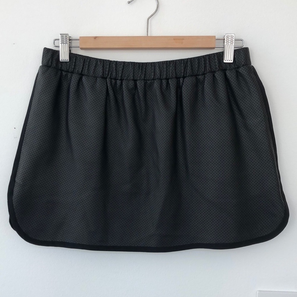 Thakoon Addition Perforated Leather Skirt